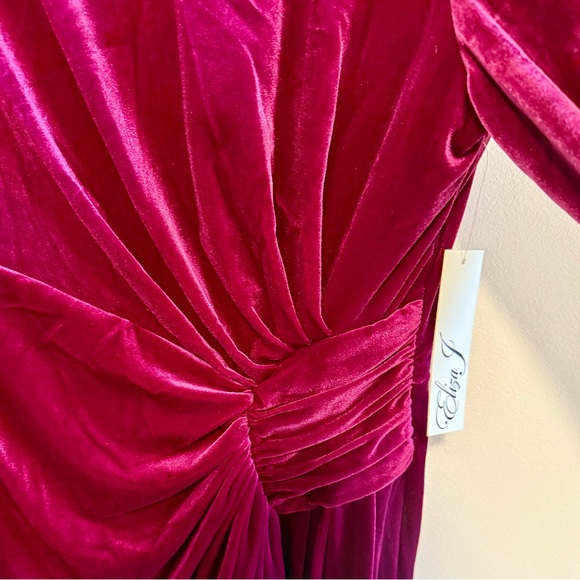 NWT Eliza J Pink Long Sleeve Cocktail Dress Size 16 - Picture 5 of 7